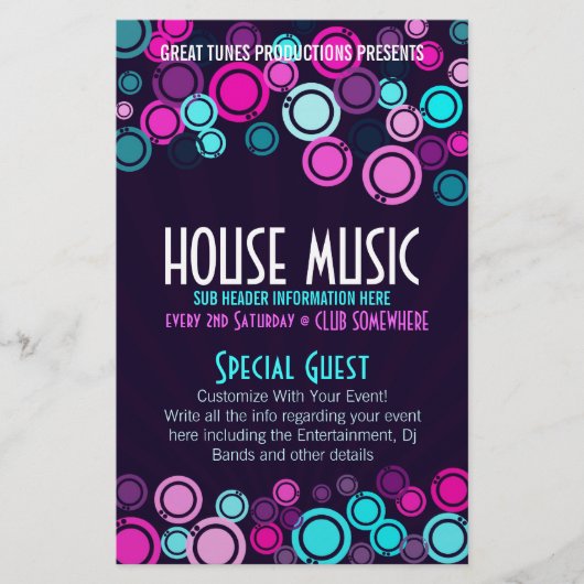 Funky House Music Club Party Flyer (Voorkant)