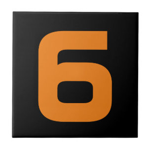 Funky House Numbers Tile Tegeltje