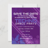 Funky House Party Uitnodiging voor verjaardag (Achterkant)