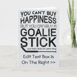 Funky Ice Hockey Goalie Carte de voeux