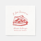 Funky Ik heb Sauced Pizza repetitie diner Servet (Voorkant)