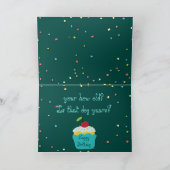 Funky "In Dog Years" Carte d'anniversaire avec Bas (Intérieur)