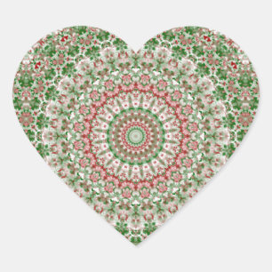 Funky ingewikkelde eclectische Boho Hippie Xmas Ma Hart Sticker