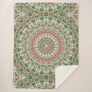 Funky ingewikkelde eclectische Boho Hippie Xmas Ma Sherpa Deken