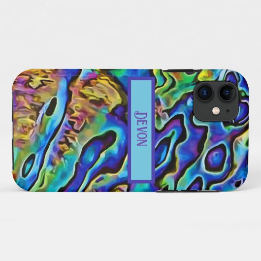 Funky Iridescent Abalone Zee Shell Case-Mate iPhone Case (Achterkant (horizontaal))