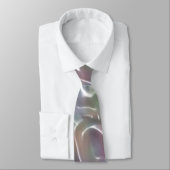 Funky Iridescent Abstract Peary White Luster Stropdas (Gebonden)
