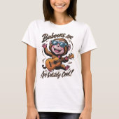 Funky Jamming: Baviaanse gitarist T-shirt (Voorkant)