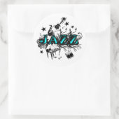 Funky Jazz Ronde Sticker (Tas)