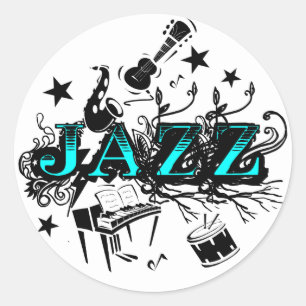 Funky Jazz Ronde Sticker
