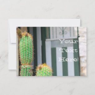 Funky Jouw tekst Green Cactus Flat Kaart