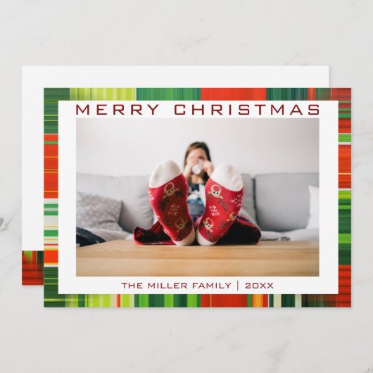 Funky Joyeux Noël Carte de vacances photo personna (Devant / Derrière)