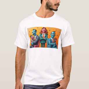 Funky Kaiju: Osaka Monster Art - Verspreid Vrolijk T-shirt