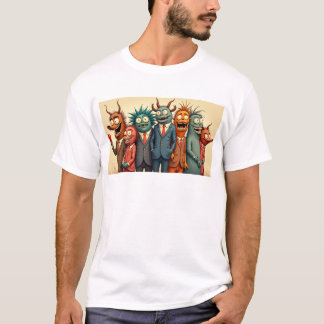 Funky Kaiju: Osaka-monsterkunst - verspreid geluk T-shirt