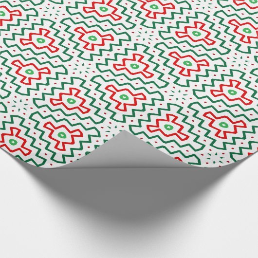 Funky Kerstmis Cadeaupapier (Hoek)