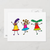 Funky Kinder Briefkaart (Voorkant / Achterkant)