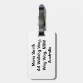 Funky kiwi's bagagelabel (Achterkant verticaal)