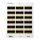Funky Klasse Gouden Glitter Glans Etiket (Full Sheet)