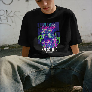 Funky Kleur Bulldog – Spreek Hardop voor de Waarhe T-shirt