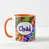 Funky kleuren gepersonaliseerd mok (Links)