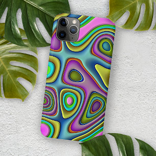 Funky Kleurrijk Retro Chic 3D Vloeibare Kunst Patr iPhone 11 Pro Max Hoesje