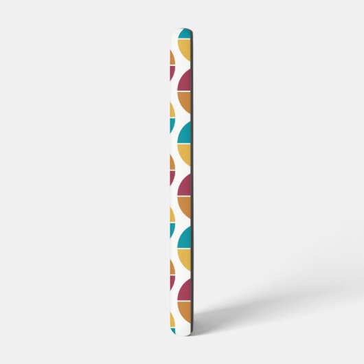 Funky Kleurrijke 70s  Geometrisch Patroon Samsung Galaxy Hoesje (Linkerkant)