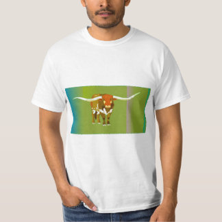 Funky kleurrijke koe design kunst t-shirt