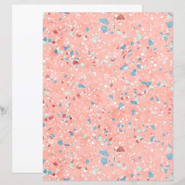 Funky Kleurrijke Mozaïek Art Scrapbook Papier (Voorkant / Achterkant)