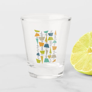 Funky kleurrijke opknoping wind klokkenspel midden shot glas