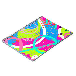 Funky kleurrijke Pop kunst Notitieboek