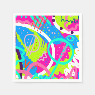 Funky kleurrijke Pop kunst Servet
