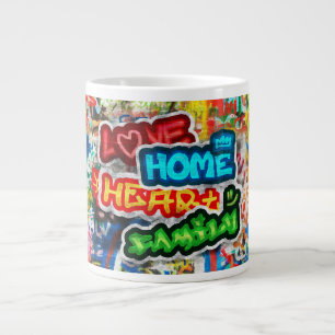 Funky Kleurrijke Streetart Graffiti Liefde Thuis H Extra Grote Beker