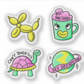 Funky koele sticker set (Voorkant)