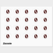 Funky koffieboon hart sticker (Vel)