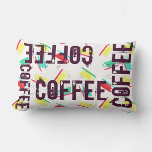 Funky koffiemok kopje patroon kussen werp kussen