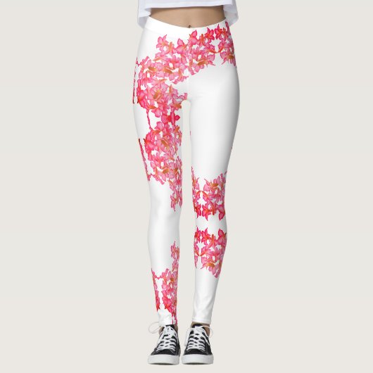 Funky Kudu Lily Fleurs Imprimer Leggings (Devant)