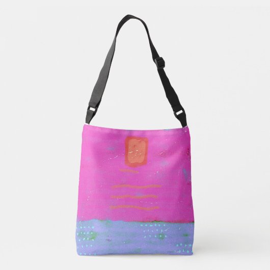 Funky Kunst om te Dragen Crossbody Tas (Achterkant)