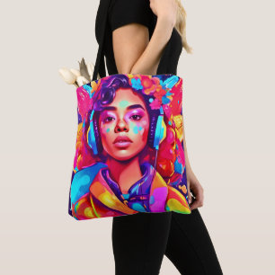 Funky Lady Digitale Kunst Draagtas