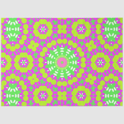 Funky lavendel, limoengroen & geel decoupage tissuepapier (Voorkant)