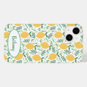 Funky Lemons en Leaves Chic Case-Mate iPhone Case (Achterkant (horizontaal))