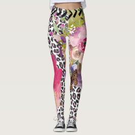 Funky Leopard en Floral leggings