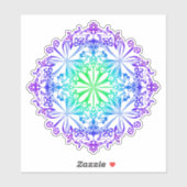 Funky leuke boho floral swirl design sticker (Vel)