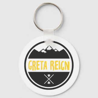 Funky Little Round Greta Reign Logo Sleutelhanger