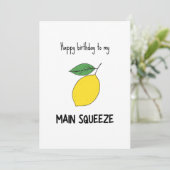 Funky Main Sqeeze Pun Carte Anniversaire (Debout devant)