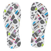 Funky Makeup Collage Pattern Teenslippers (Voetbed)