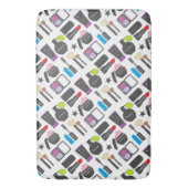 Funky Makeup Cosmetics Collage Pattern Badmat (Voorkant Verticaal)