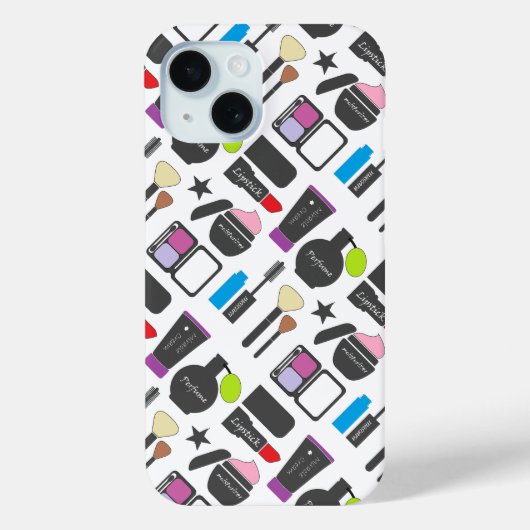 Funky Makeup Cosmetics Collage Pattern Case-Mate iPhone Case (Achterkant)