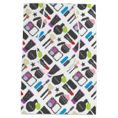 Funky Makeup Cosmetics Collage Pattern Medium Cadeauzakje (Achterkant)