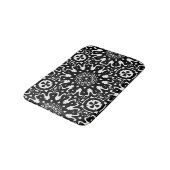 Funky Mandala Black+White Pattern Bath Mat (Gekanteld)