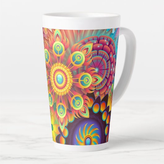 Funky Mandalas Latte Mok (Rechterhoek)