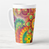 Funky Mandalas Latte Mug (Angle gauche)